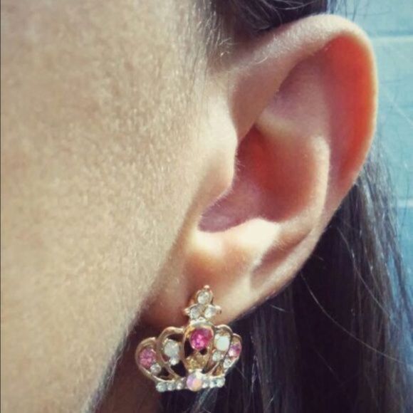 (H2) Crown Earrings - Picture 1 of 3
